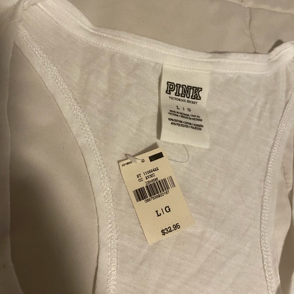 Pink victoria secret tank top. Pink VS sparkle tank top. Sequence tank top - Picture 5 of 6